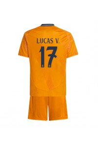 Real Madrid Lucas Vazquez #17 Babyklær Borte Fotballdrakt til barn 2024-25 Korte ermer (+ Korte bukser)